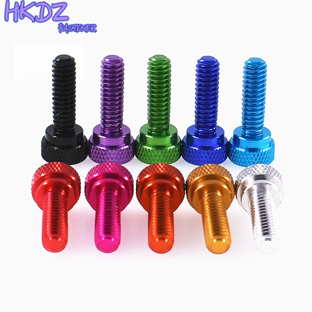 1/4-20 Colorful Knurled Hand Screws Telescope Camera Quick Release Holding Step Screw Aluminum Alloy