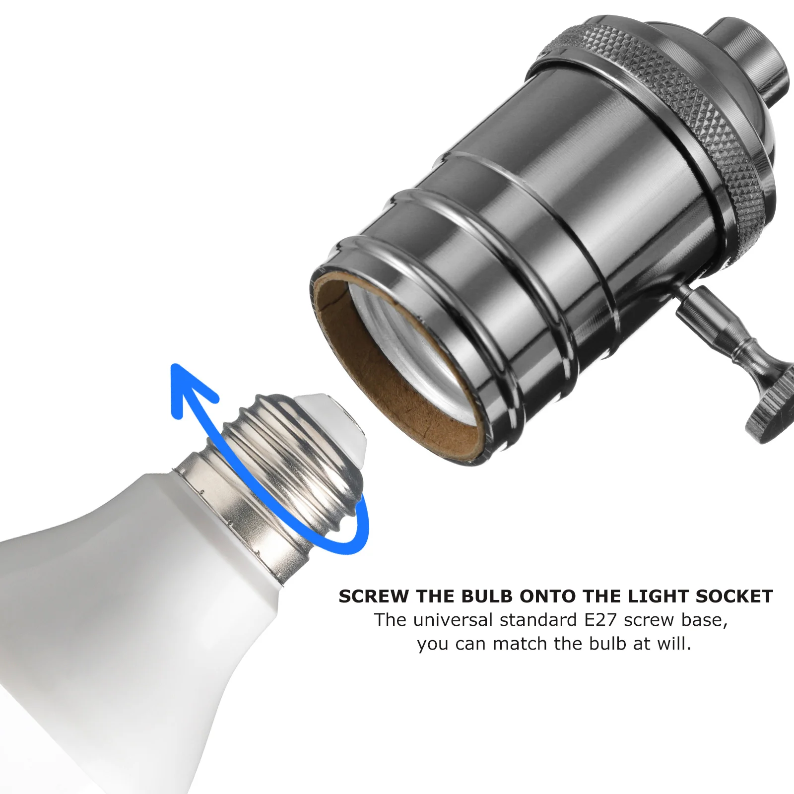 Imagem -03 - Vintage Luz Soquete Edison Pendurado Suporte da Lâmpada Substituição da Luz Pingente Lâmpadas Retro Faça Você Mesmo Industrial E27