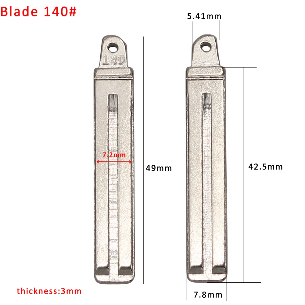 10pcs/lot TOY48 Blank Metal Key Blade Suitable for Hyundai/Kia Newer Style Car Flip Remote Key