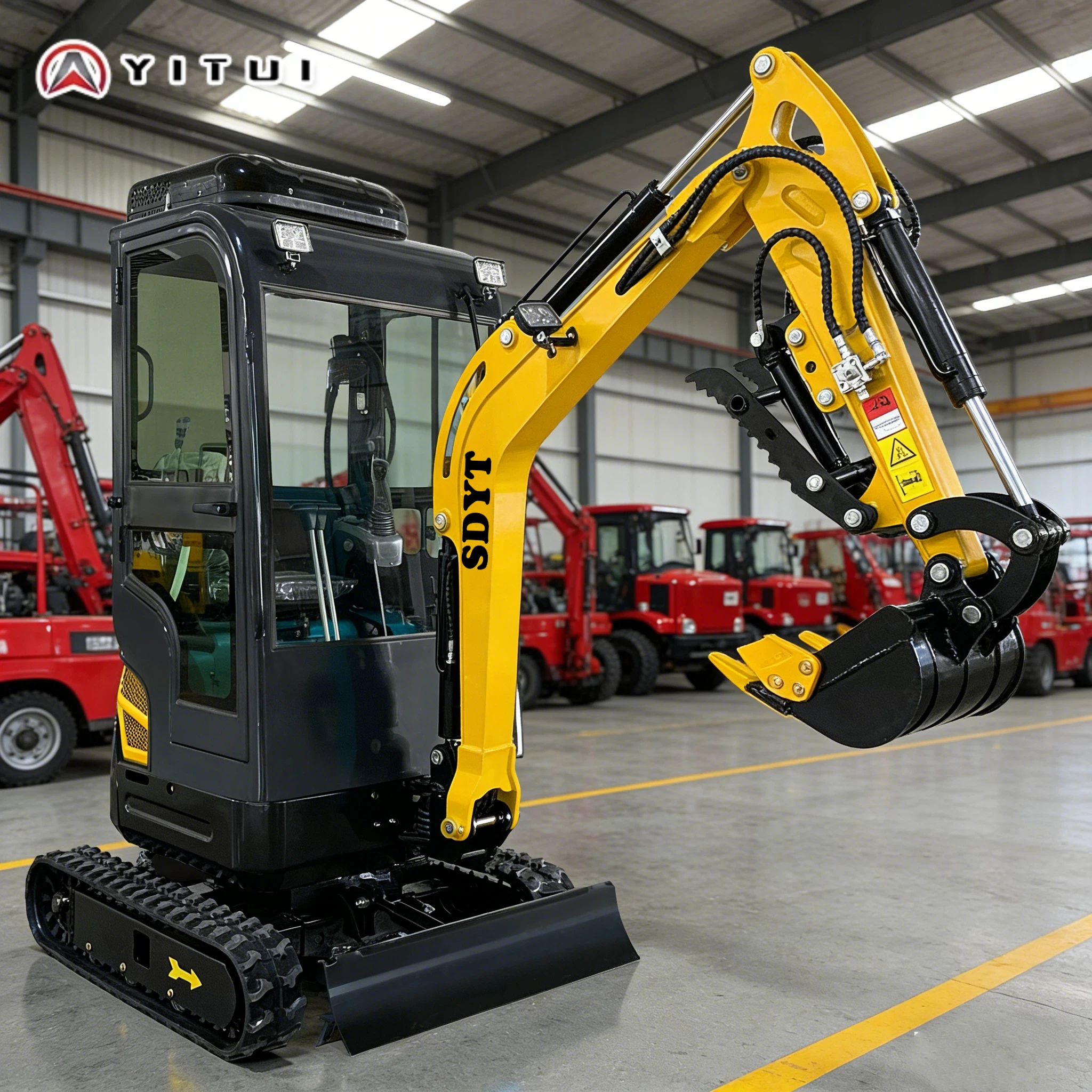 

New Customized Mini Excavator 1.2 Ton Anti-Slip Excavator Small-Scale Trenching Reinforced Chassis Durable & Reliable