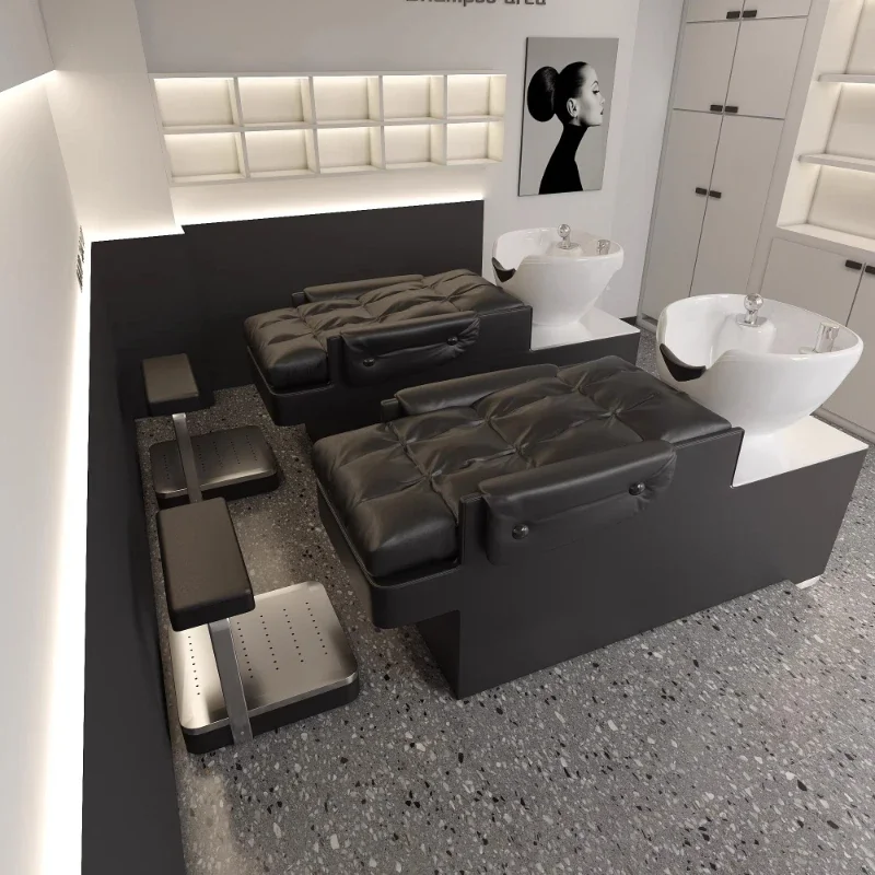 

Retro Modern Salon Chair Comfortable Professional Hair Salon Exclusive Shampoo Chairs Luxury Reclining Meuble Salon Furniture