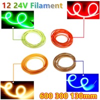 Overlength LED Flexible Ultra Slim Filament 12V 24V Spiral Bulb Filament Retro Edison Bulb Parts Diode Light Strip Decoration