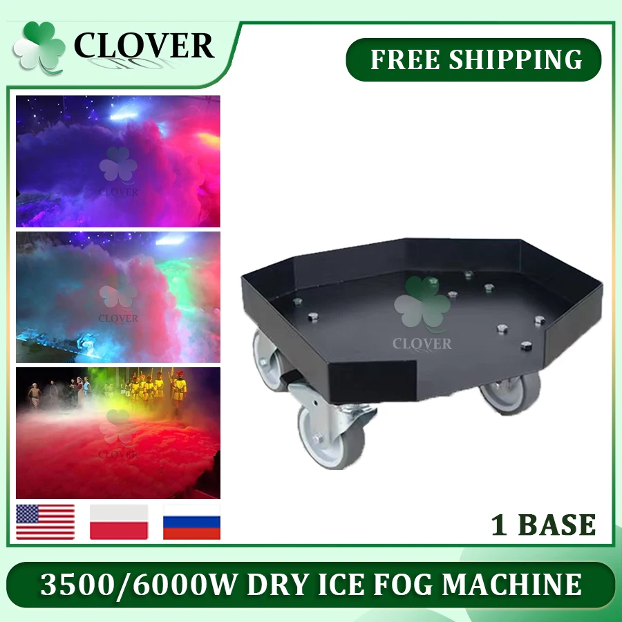 

No Duty 1Pcs Base DMX 6000W Dry Ice Fog Machine Low Ground Lying Smoke Machine Stage Party Wedding Concert Performance