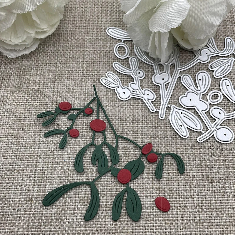 New Branch berries decoration Metal Cutting Dies Stencils Die Cut for DIY Scrapbooking Album Paper Card Embossing