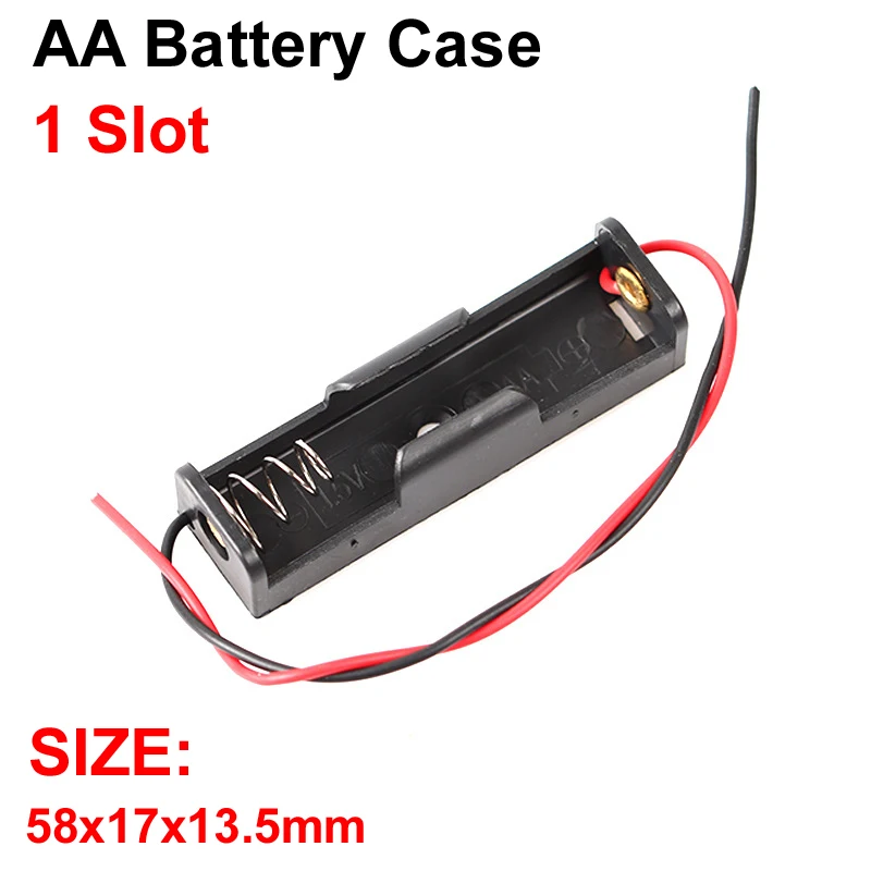 1/2/3/4/5/6/8/10 Slot AA Battery Case 1.5V AA Battery Box AA rechargeable Battery Holder 14500 AA Storage Box DIY With Leads Ser