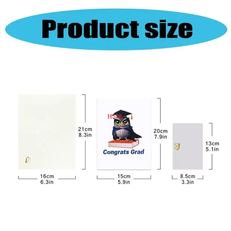 

H55A Congratulatory Card College Graduation Card for Celebrating Academic Success