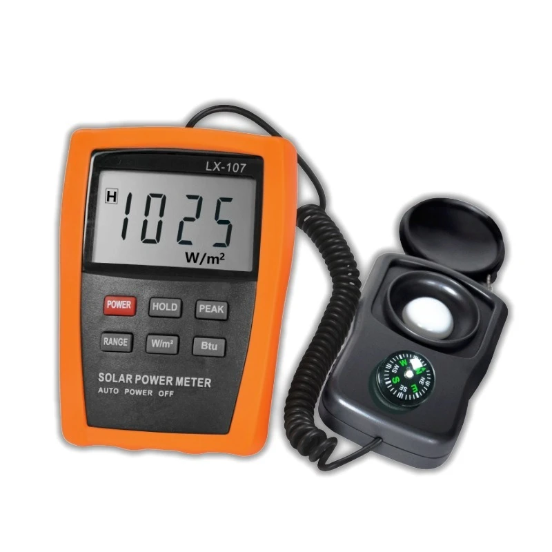Solar Power Meter High Precision Xenon Fluorescent Lamp, UV Intensity Photovoltaic Irradiometer