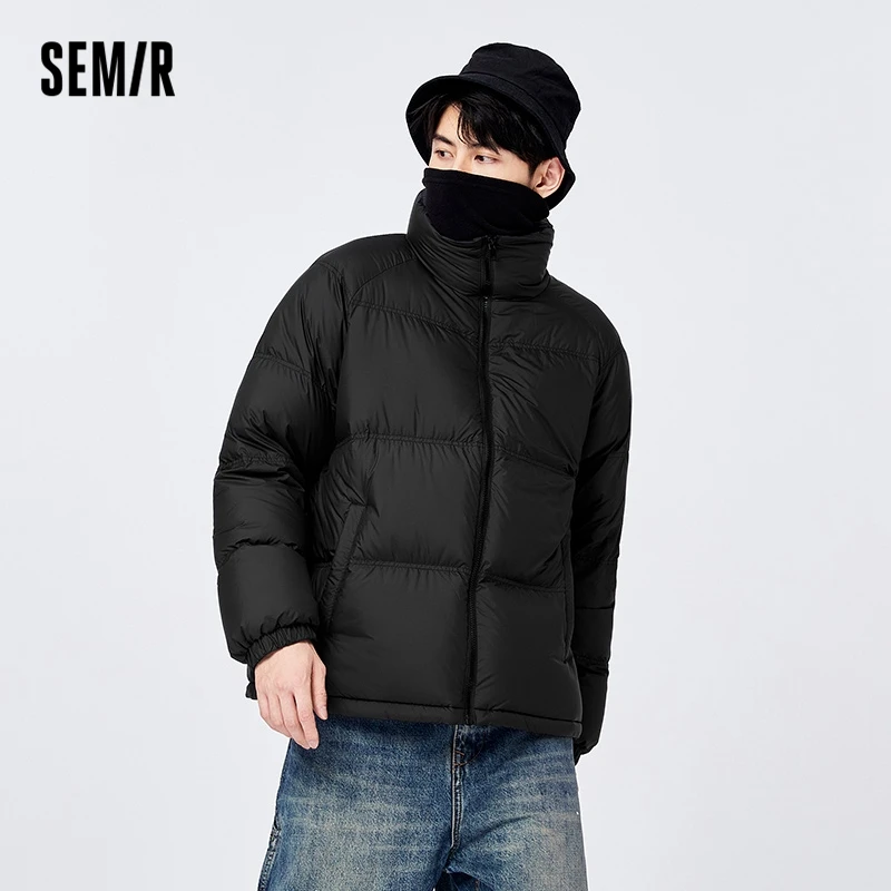 Semir Down Jacket Men 2022 Winter New Fashion Waterproof Light Warm Clothes Comfortable Stand Collar Thick Bread Jacket