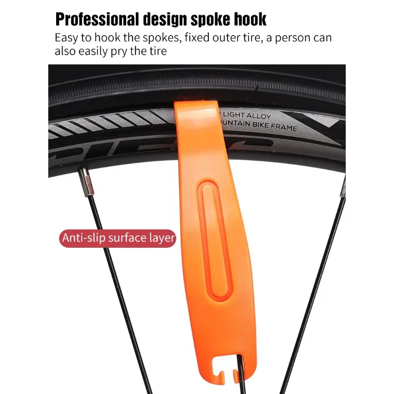 1/3 Pcs Bicycle Tyre Tire Lever Nylon Ultralight Bike Crowbar Removal Tool Portable Mountain Road Bike Wheel Tire Repair Tool