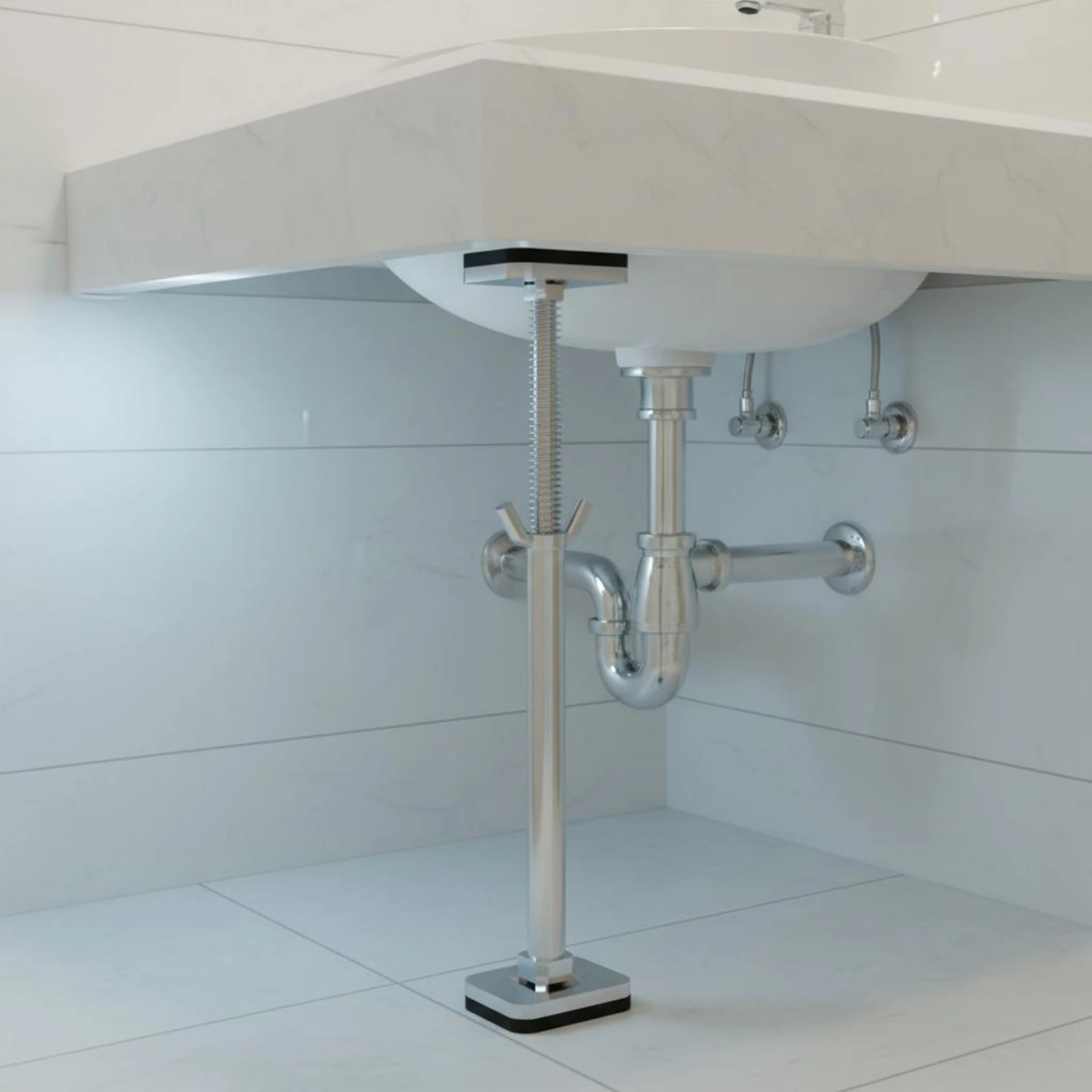 Under-Mount Sink Support Brace Heavy Duty Undermount Sink Bracket Home Repair Hardware Rust Resistant Space Saving for Bathroom