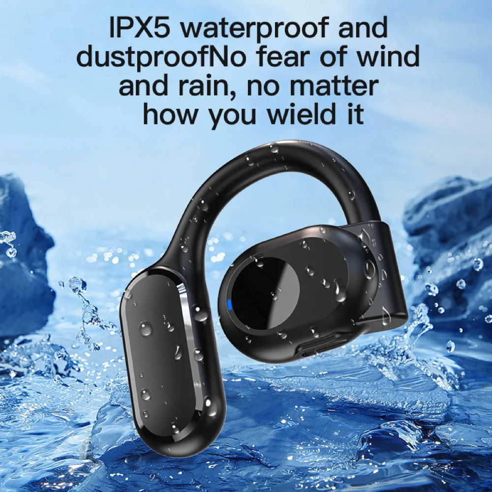 HiFi sem fio azul dente fone de ouvido handsfree estéreo, fone de ouvido sem fio cancelamento de ruído fone impermeável com microfone