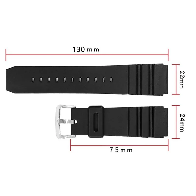 MDV-106 المطاط حزام ساعة اليد ل كاسيو أبو سيف MDV 106 MDV106 MTP-VD01 المياه شبح المحيط القلب 22 مللي متر مقاوم للماء الرياضة حزام الساعات #6