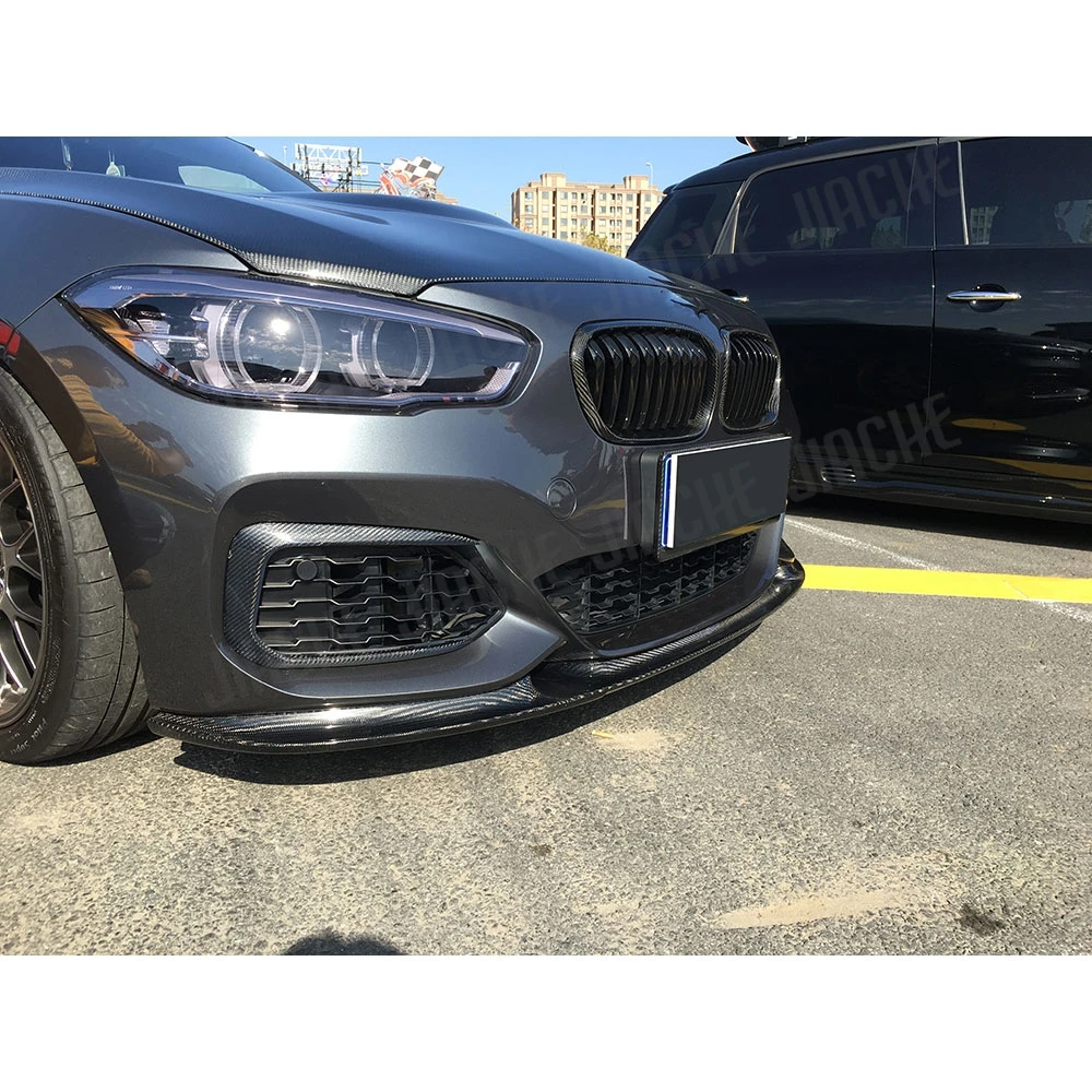 

JCYECF для BMW 1 серии F20 M Sport Hatchback 2016-2018 автомобильный передний бампер из углеродного волокна, спойлер для губ, 3D-стиль, лопата для подбородка