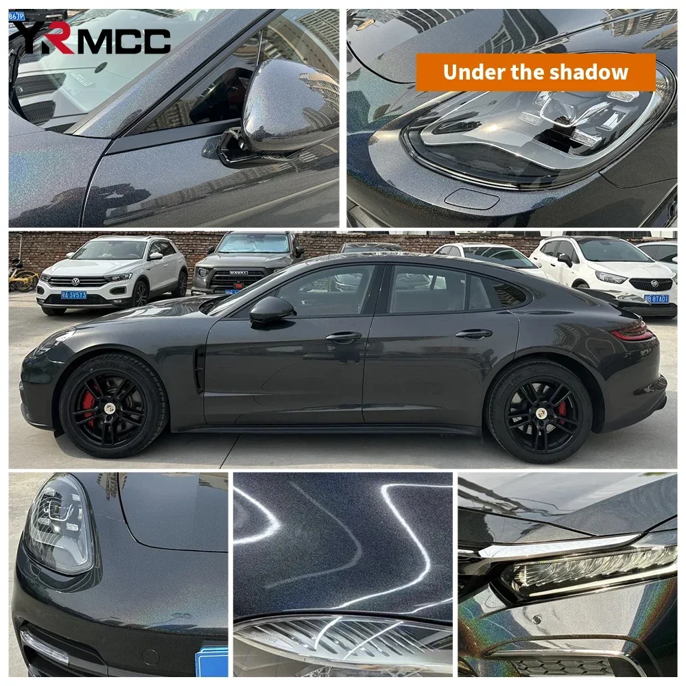 Film de chaîne en vinyle Laser en Fiber de carbone pour moto, autocollants auto-adhésifs imperméables à haute brillance pour accessoires décoratifs de voiture