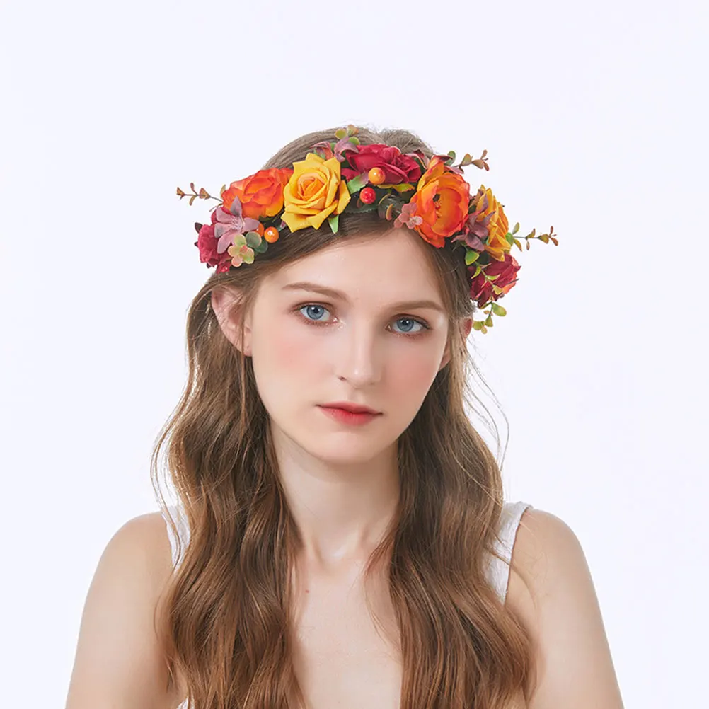 

Hairband Artificial Flower Head Wreath Lightweight Women Girls Hair Accessories Tea Party Cocktail Garden Photos