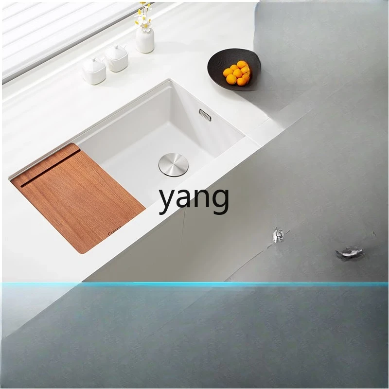 

Lmm White Star Screen Rain Undercounter Vegetable Basin Quartz Stone Large Single Sink Kitchen Sink