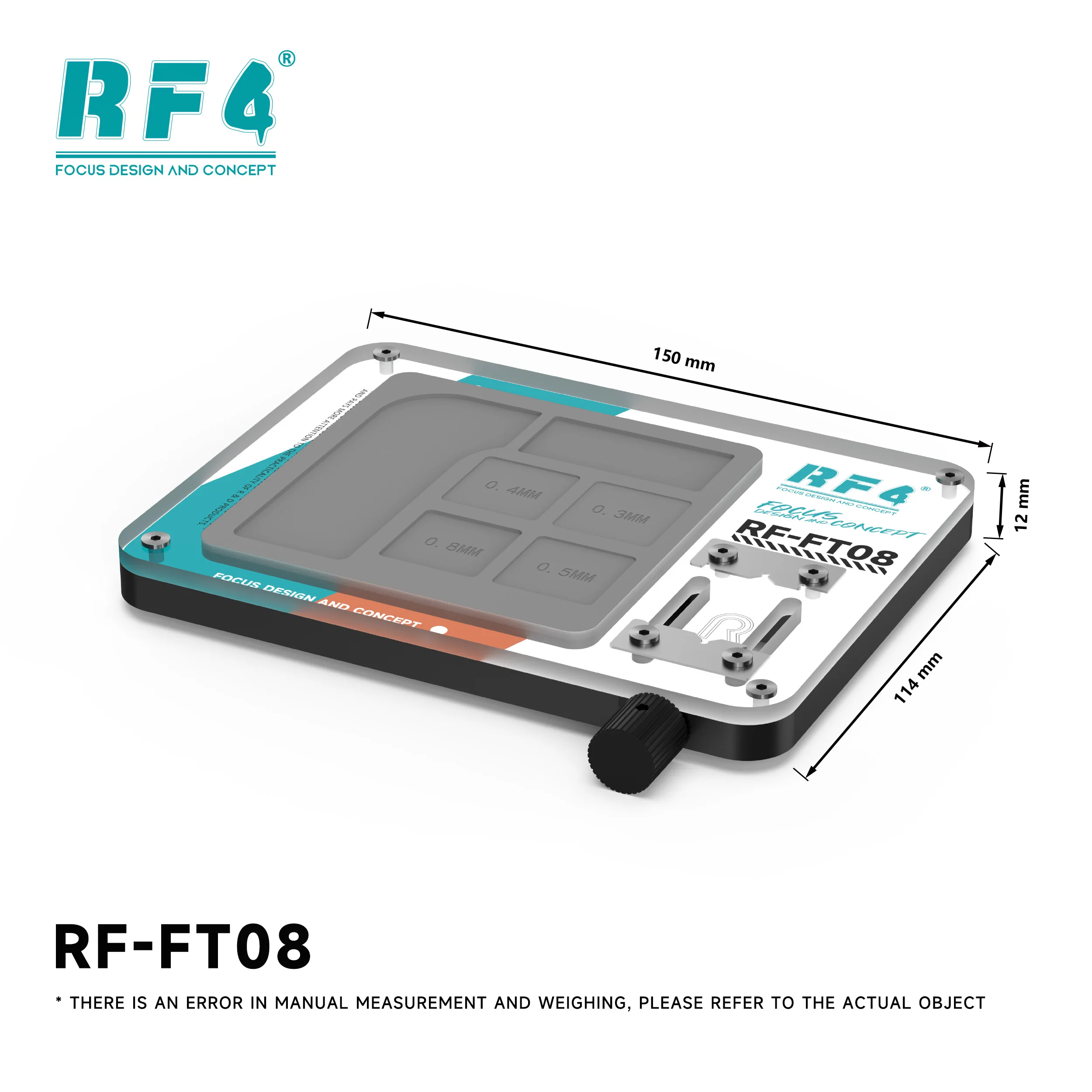 RF4 RF-FT08 محطة عمل لحام مغناطيسية متعددة الوظائف لإصلاح اللوحة الأم للهاتف رقاقة تثبيت المسمار التخزين #6