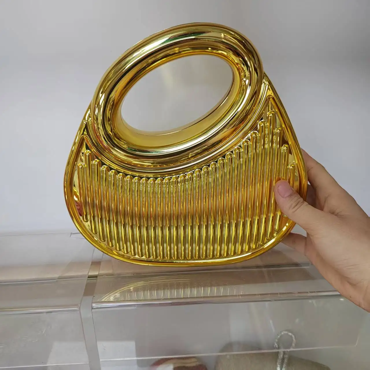 

Новинка 2025 года, золотой акриловый кошелек-клатч, вечерняя сумка, акриловая вечерняя сумка Bolsas, основной