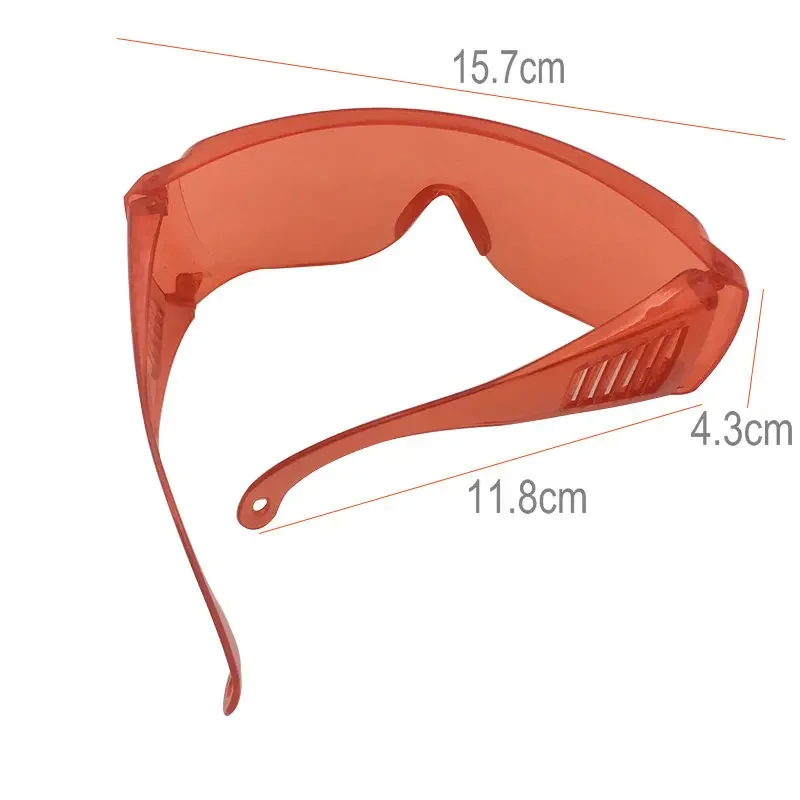 10pcs/Lot Dental Red Eye Protection Glasses Plastic Teeth Whitening Goggle Glasses Curing Light Dental Accessoire