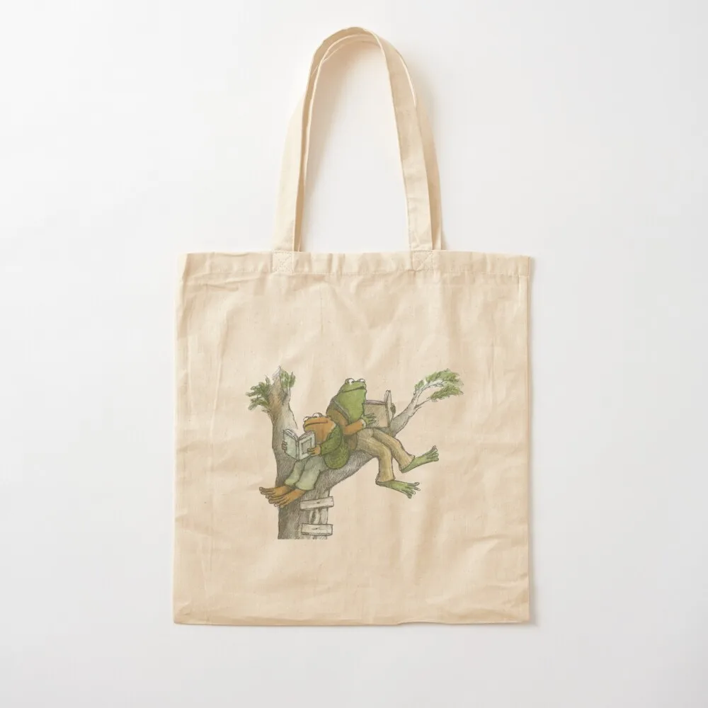 

Frog and Toad reading in tree Tote Bag canvas tote bags Shopper handbag shopper bags for women Canvas Tote Bag