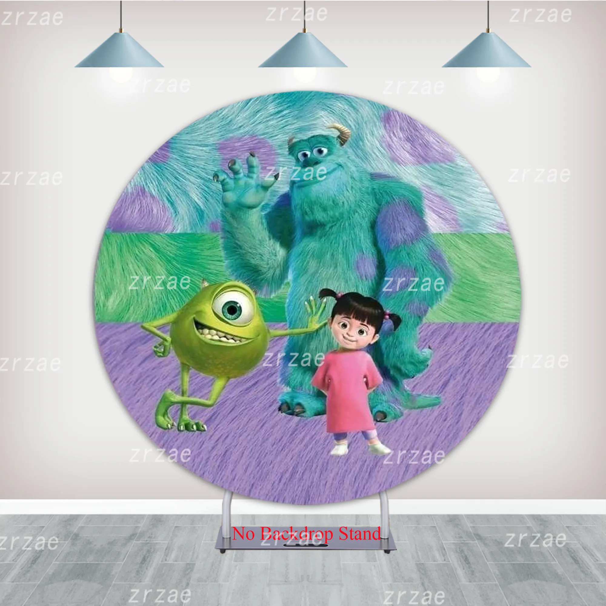 Monsters University Backdrop Cover Kids Birthday Boys Girls Party Decoration Baby Shower Elastic Fabric Background Studio Props