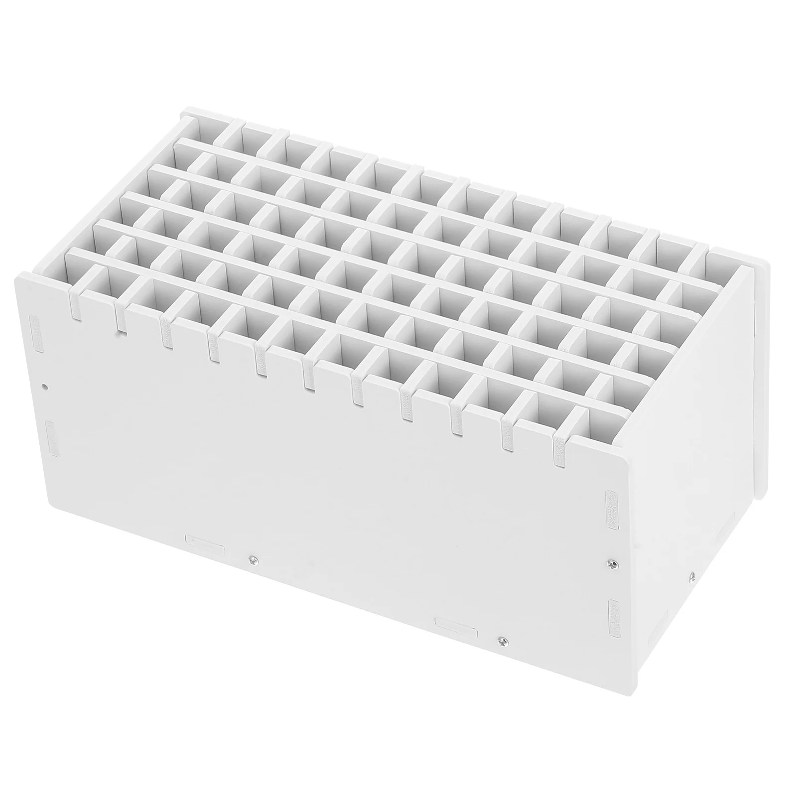 

72 Grids Large Capacity Pen ganizer WPC White Desk Marker Storage Rack Colored Pencil Holder Stylish Practical MultiFunctional