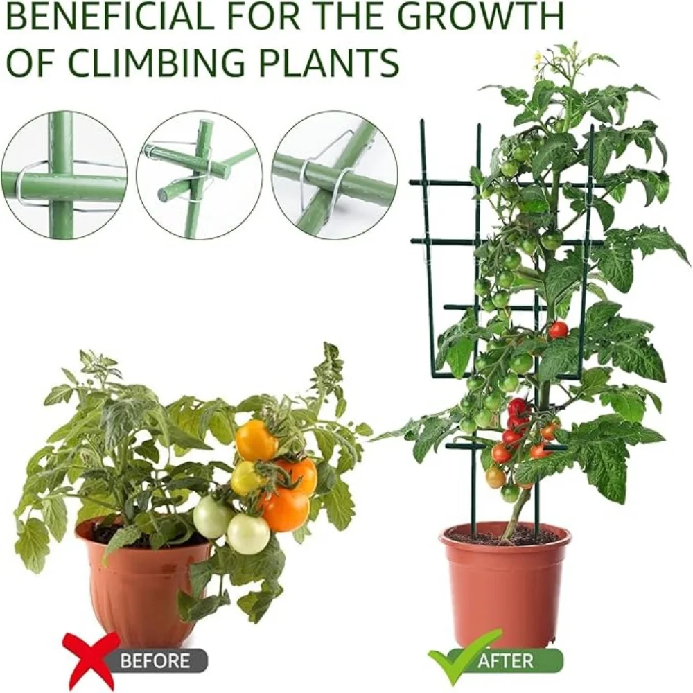 Garden Plant Stand Connecting Buckles Gadgets Climbing Pipe Support Fixing Clamp Steel Wire Buckle Gardening Tools and Equipment