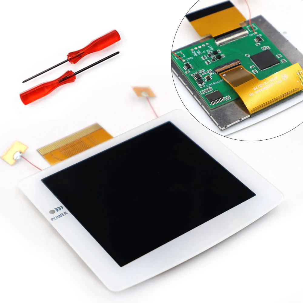 2.8-calowy laminowany ekran IPS LCD z podświetleniem, efektem odczernienia i FRM do Gameboy Color GBC z obudową, bez lutowania — zdjęcie produktu 6
