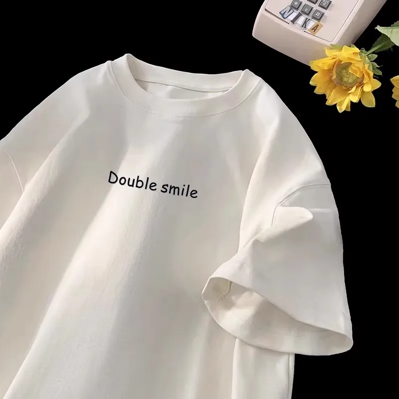 Tendência impressão camiseta feminina senhora tshirts verão manga curta camiseta impressão casais presentes de aniversário topo de colheita camiseta feminina