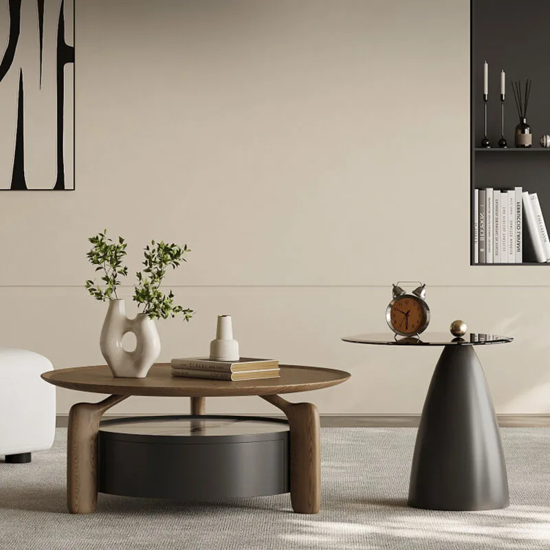 

Organizer Bedroom Coffee Table Living Room Round Low Modern Coffee Table Luxury Side Mesita De Centro Para Sala Nordic Furniture