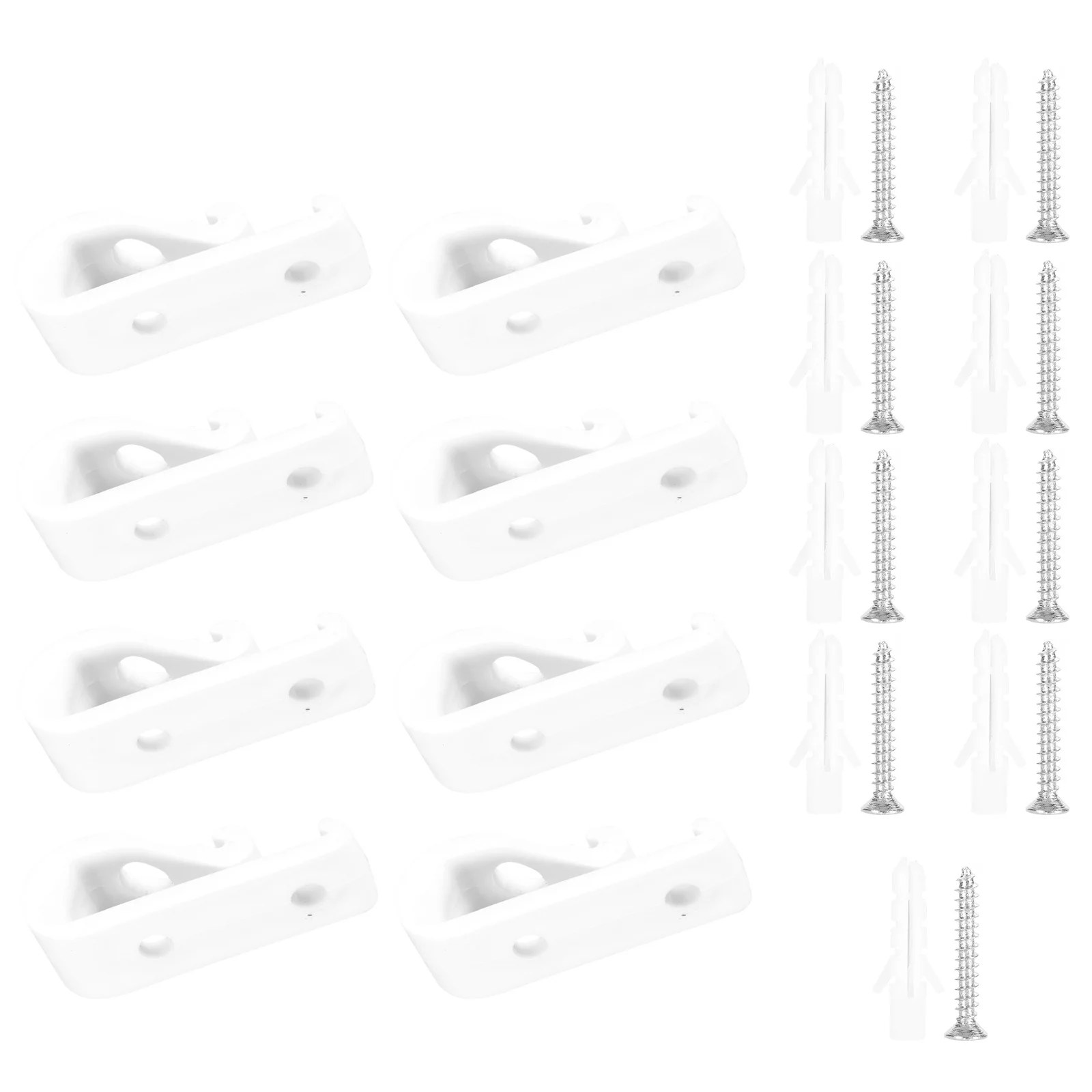 8 قطعة الستائر الدوارة الستار كليب الحائط سهلة التركيب مسامير شنت الأبيض حامل الحبل الأعمى ل الموتر الأسطوانة الرومانية #2