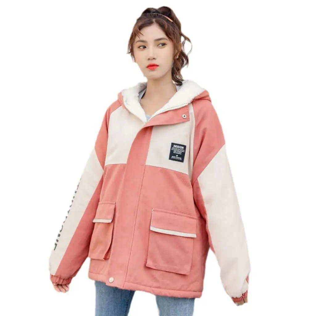 

Girl's Korean-Style Fleece-Lined Thickened Short Work Coat Autumn Winter Loose All-match Student Favorite Instagram Popular