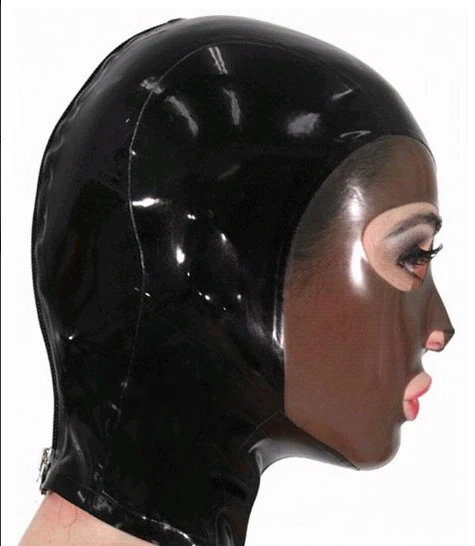 Latex haube Gummi maske handgemachte sexy Halloween Cosplay Kostüme für Männer Frauen