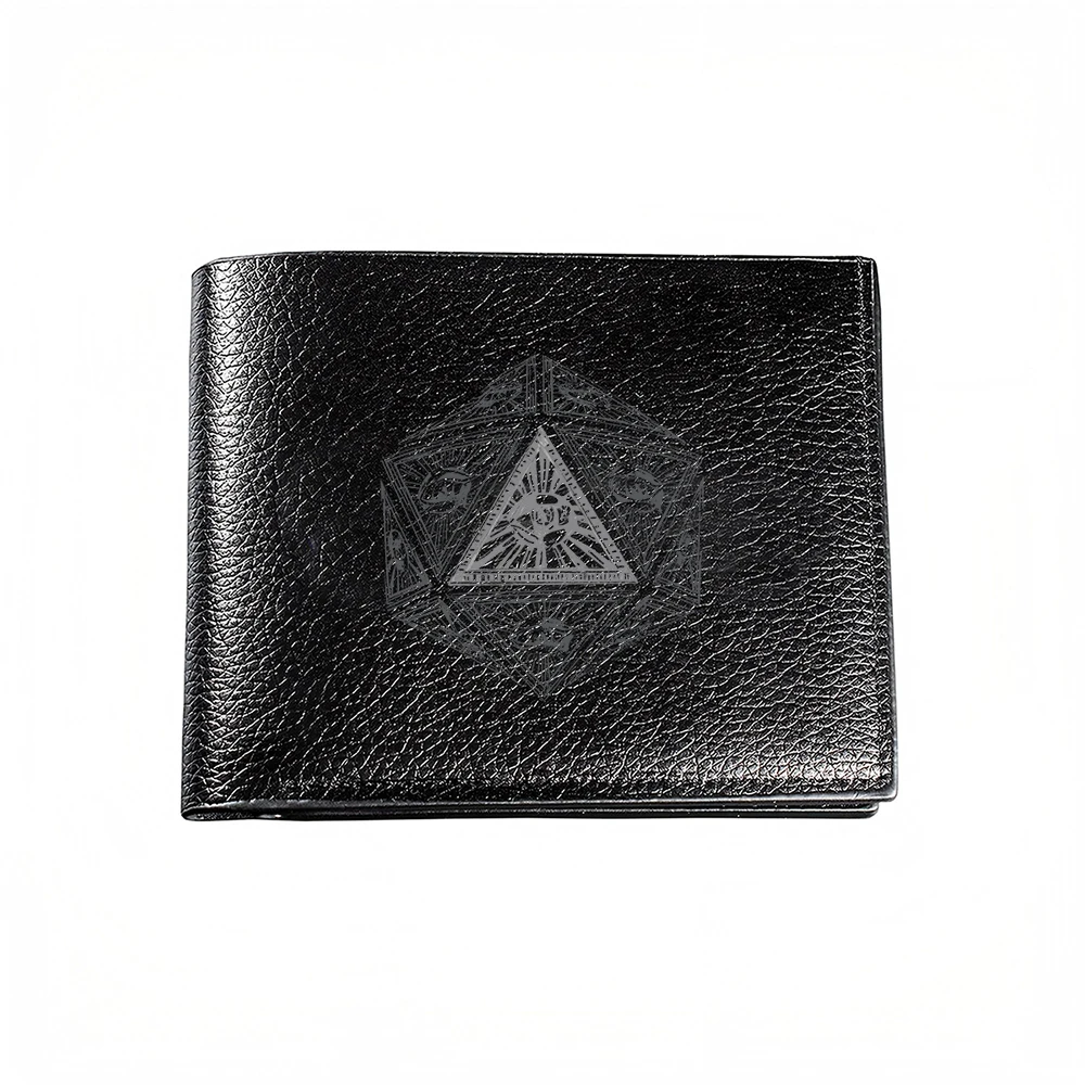 All Seeing Eye Symbol Embossed Wallet With Geometric Design For Men Casual Business Style Fashion Accessory