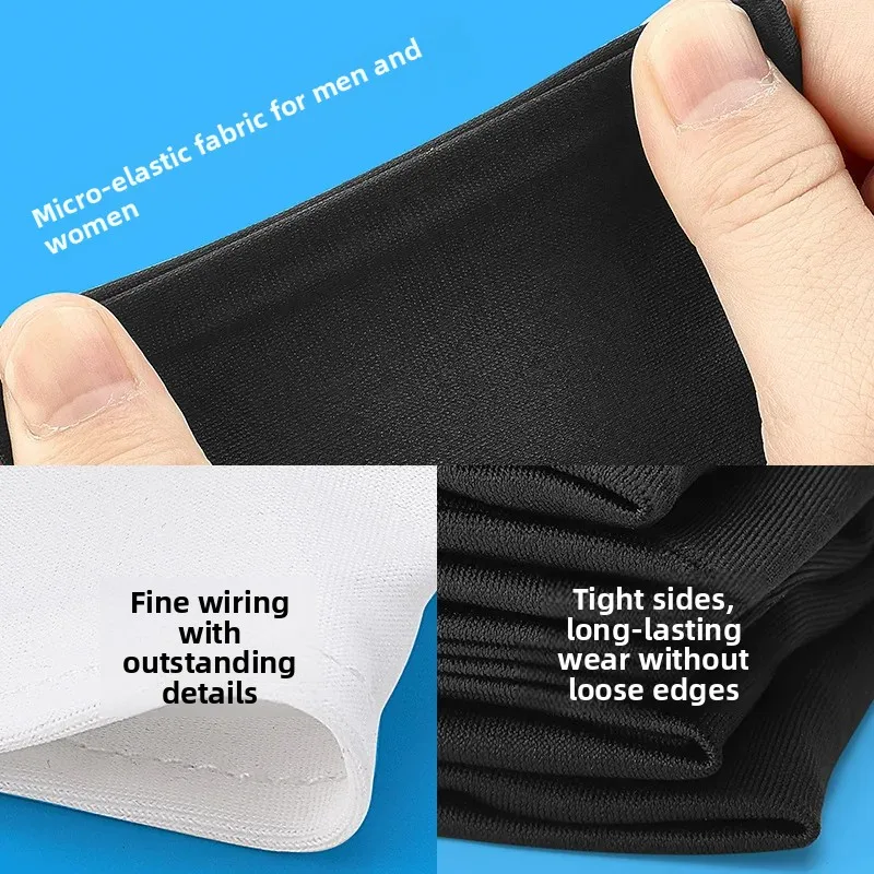 قفازات ألياف/ليكرا عالية المرونة لمتجر المجوهرات، حفل خاص، أداء الرقص، سوار السوار، أسود قابل للتنفس