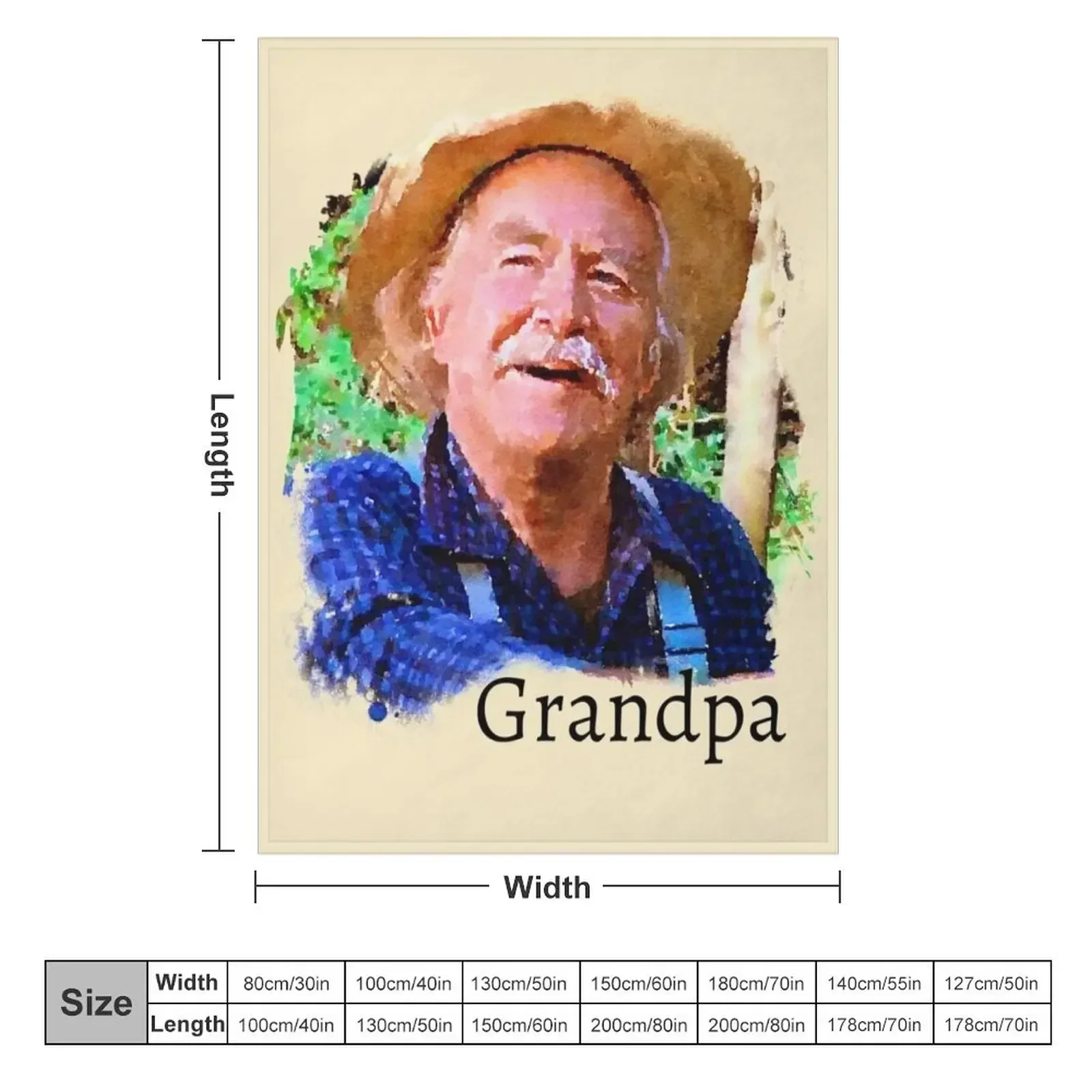 Grandpa The Waltons Throw Blanket Beach Cute Furry Blankets