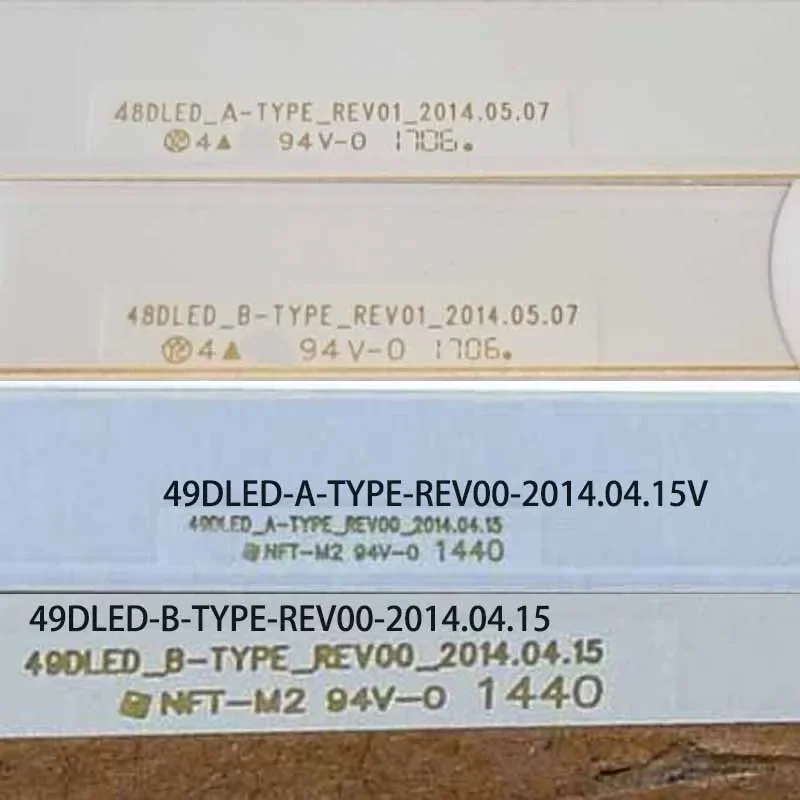 LED バックライトストリップ日立 48HBT62U バンド定規 NEXON 49NX600 バー 49DLED_A B-TYPE_REV00 アレイポラロイド P48LED14