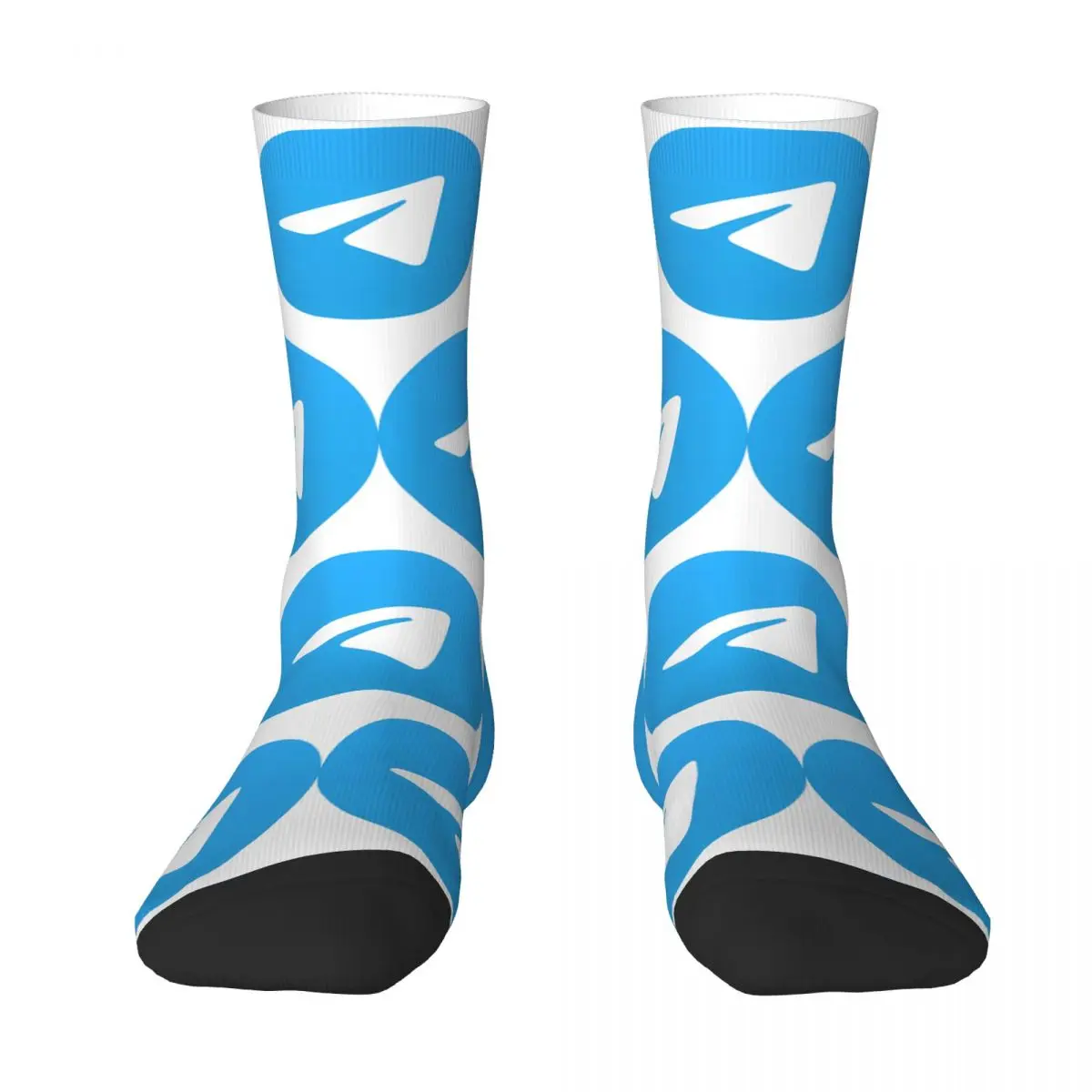 Telegram Logo Men Women Socks Outdoor Novelty Spring Summer Autumn Winter Stockings Gift