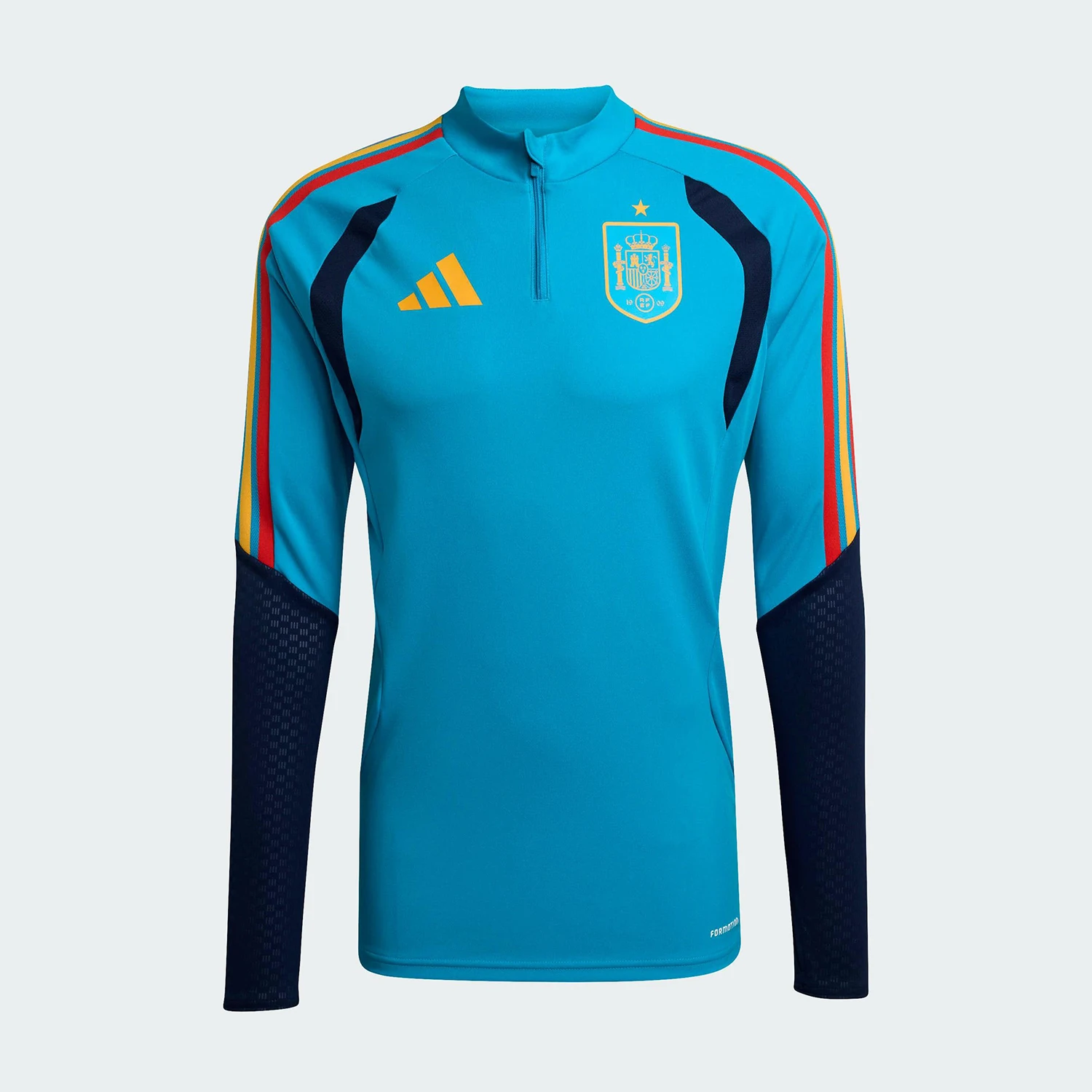 Adidas genuine winter men's stand up collar spliced soccer top KA8196