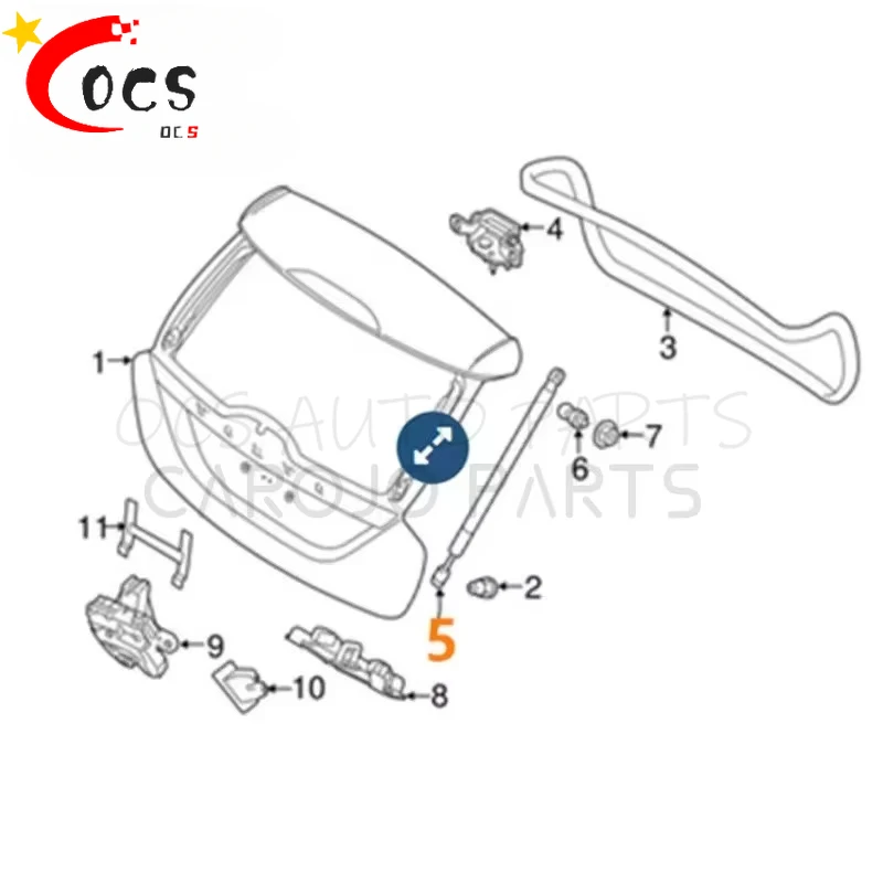 32296296 32296297 NEW Rear Left+Right Liftgate Support Fit For Volvo XC40 2018-2023