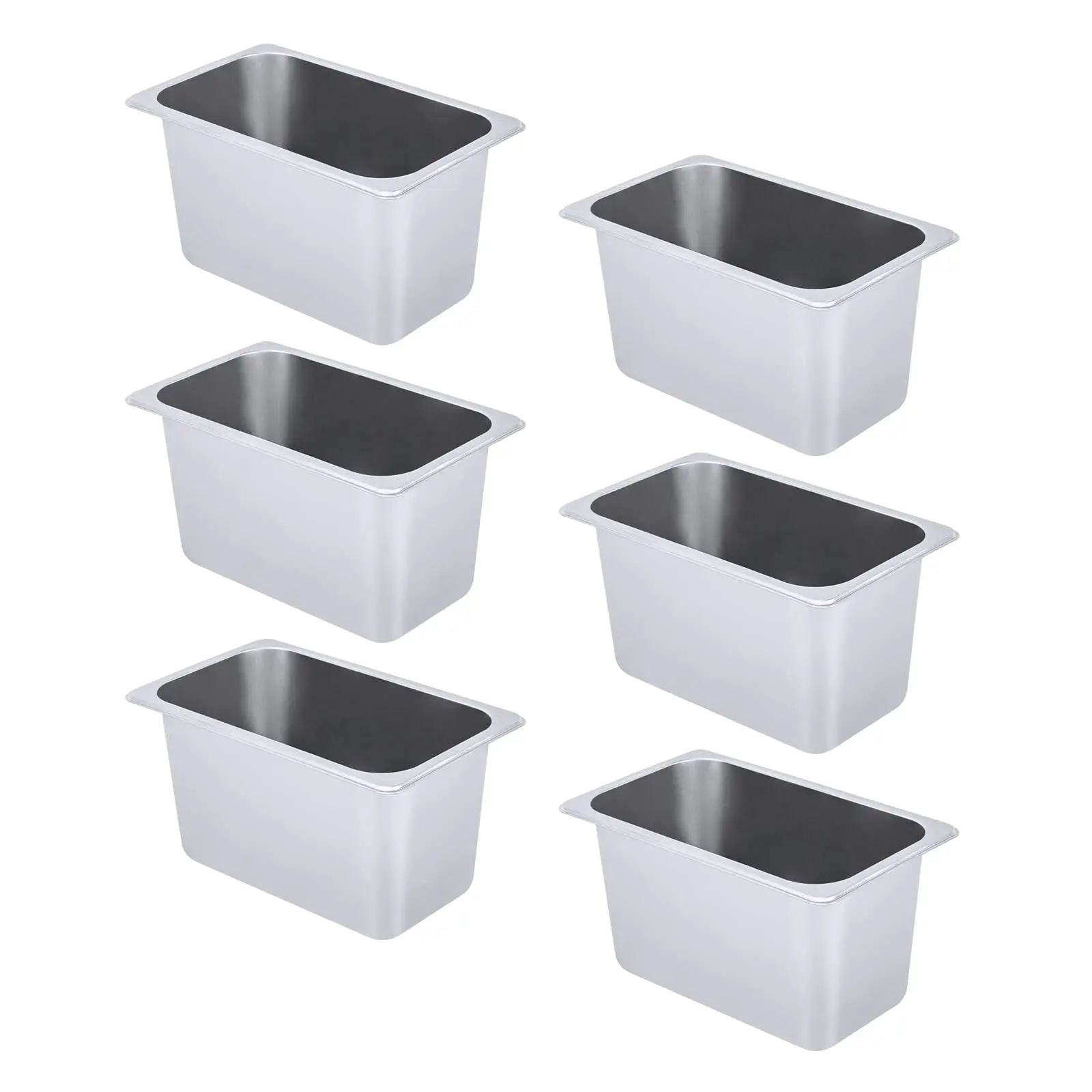 

Паровая сковорода для отеля из нержавеющей стали, 6 шт., размер 1/4, 10,4x6,3x6 дюйма, паровая сковорода, сковорода для общественного питания для вечеринок, кухни, ресторана, хо