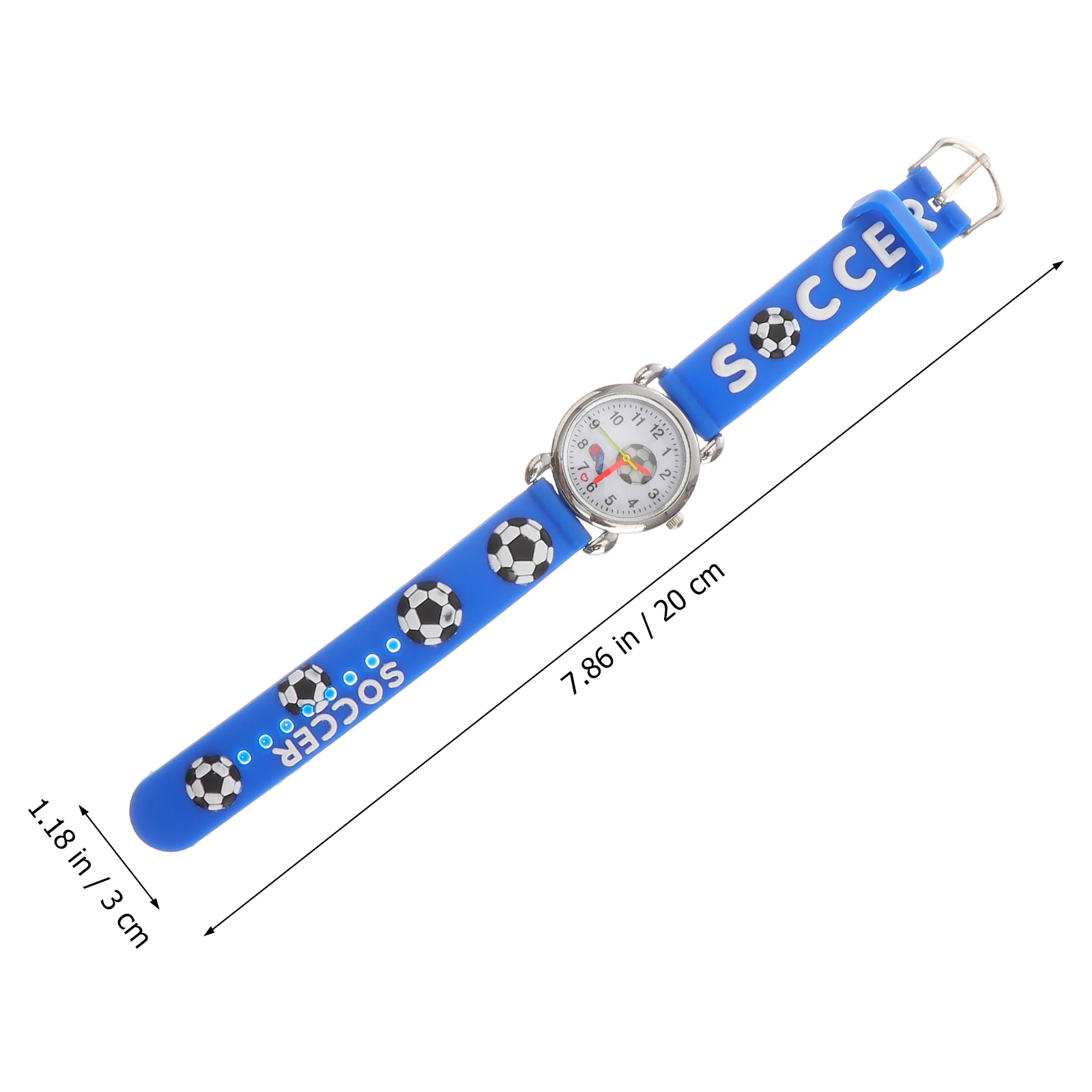 

Football Whistle Soccer Wristband Jelly Cartoon For Kids Kids Watch Blue Pupils Wrist Watch Durable Lightweight Gift