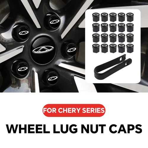 Imagen 2 del producto 20 Tapas de Pernos para Ruedas de Coche para Chery Tiggo 4, Tiggo 5 Pro, Tiggo 7 Pro, Tiggo 8, Omoda 5, Jetour T-1, Arrizo, Exeed
