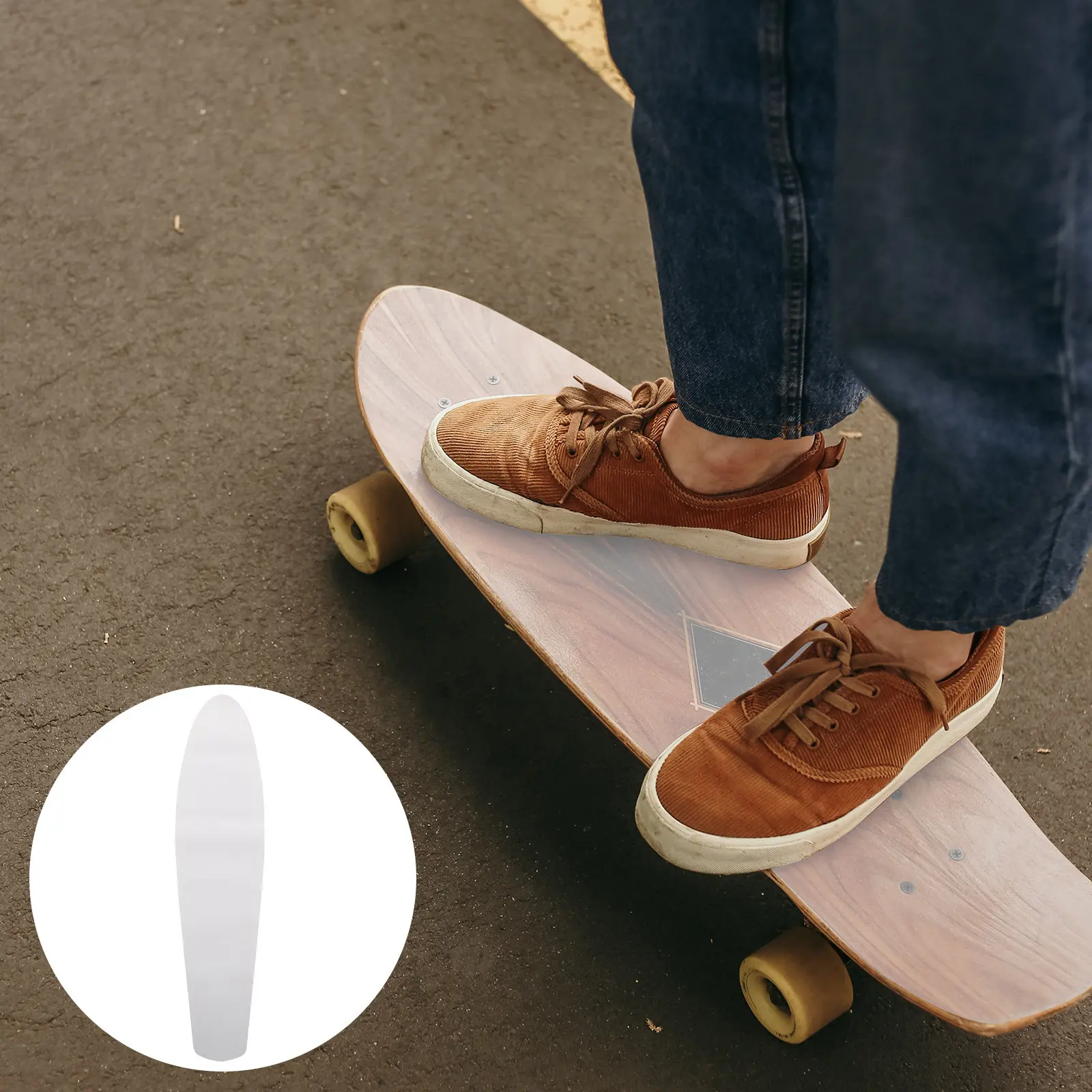 

1 шт. водонепроницаемая противоскользящая наклейка-гриптейп для скейтборда, защита от царапин, прочный аксессуар для скейтборда