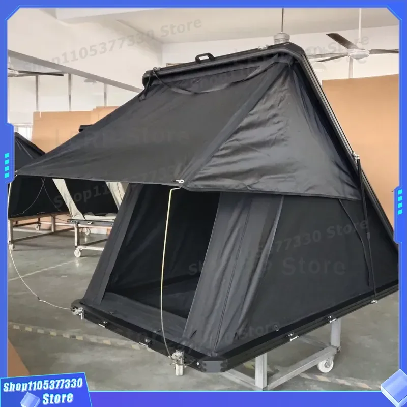 Hard Shell Roof Top Tent 4 Person Waterproof Oxford Cloth Camping Box with Ladder Universal All Season Car Roof Tent for SUV
