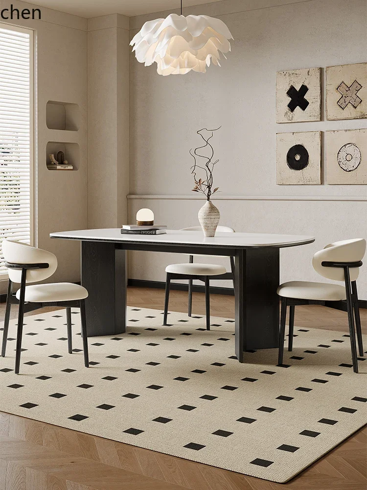 Mesa de Comedor y Sillas de Madera Maciza W5.19, Muebles de Madera para Sala de Estar