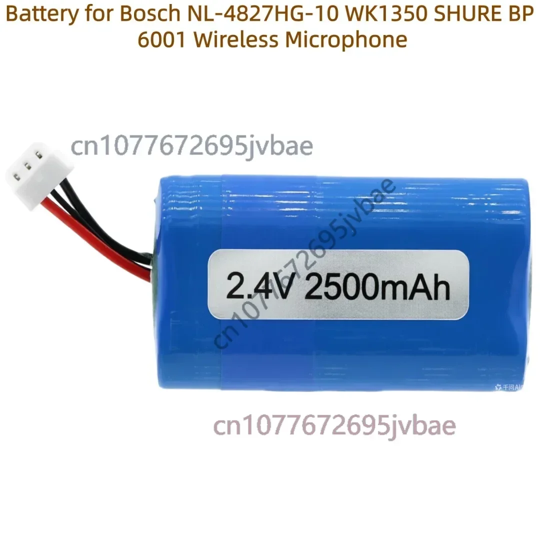 2.4V Replacement Battery NL-4827HG-10 for Bosch WK1350 SHURE BP 6001 Wireless Microphone Battery