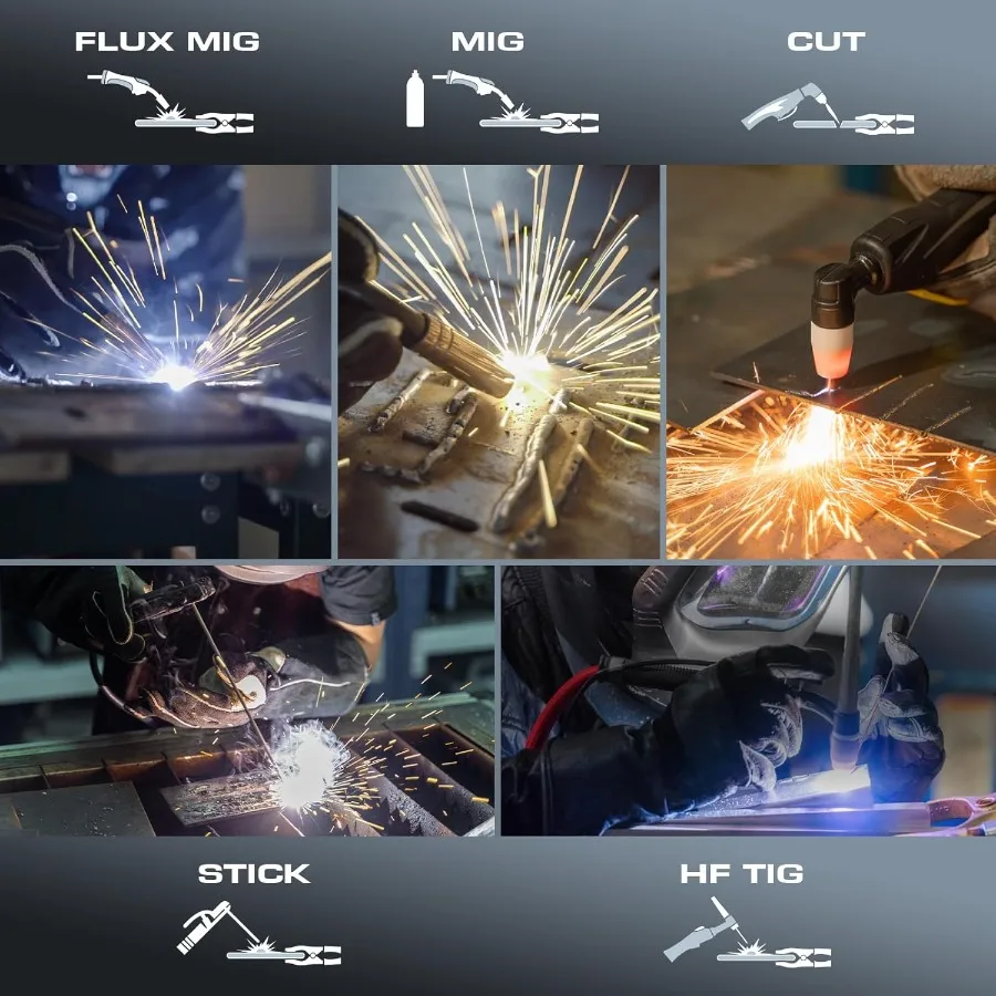 Combinação de cortador e soldador de plasma 5 em 1 para uso industrial e DIY: características de corte de plasma 50A 200A TIG e soldagem MIG 180A STI
