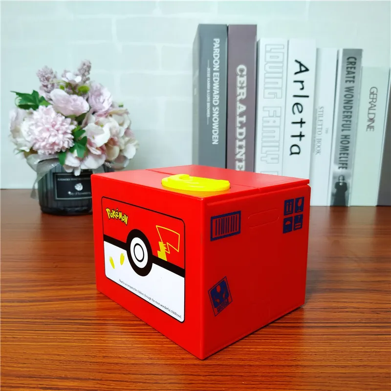 Cartoon  Anime Electronic Plastic Money Box Piggy Bank Action Figure Steal Coin Piggy Bank Pokémon Toys Holiday Gift view 2