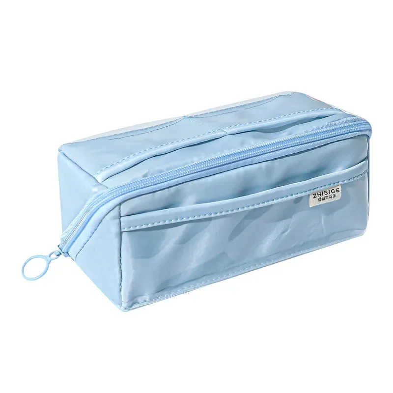 Imagem -05 - Candy Color Pencil Case Linda Moda Simplicidade Cor Sólida Papelaria de Alta Capacidade Bolsa de Armazenamento para Estudante 10 Camadas